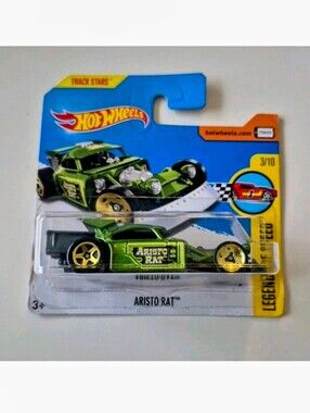 Aristo Rat Green With Gold Rims Kids Toy Car 2017 Hot Wheels Legends Of Speed